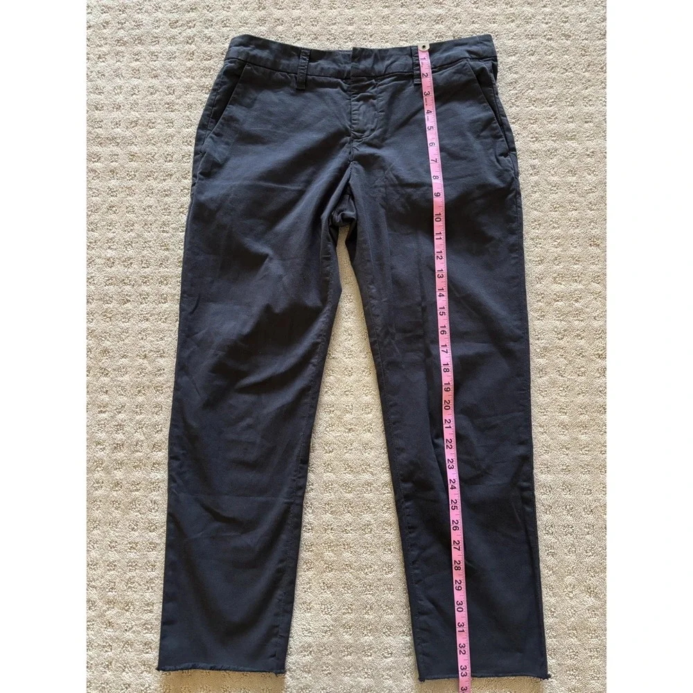 Frank & Eileen Pants Black Wicklow Cropped Raw Hem Women's Classic Preppy Chic 2